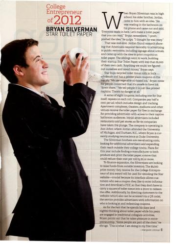 My feature in Entrepreneur Magazine! It is in the January 2013 edition and hit newsstands this past Tuesday. Grab a copy and check it out for yourslef!